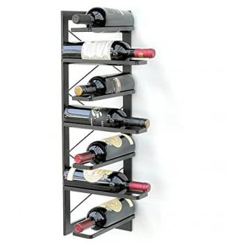 Support mural à bouteilles en acier inoxydable – étagère d’angle 70 cm