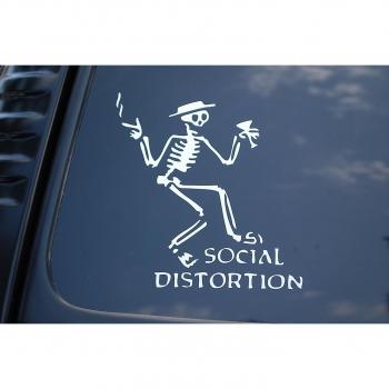 Vinyle Autocollant Punk Rock Mike Ness Distorsion Sociale Noir (v37)