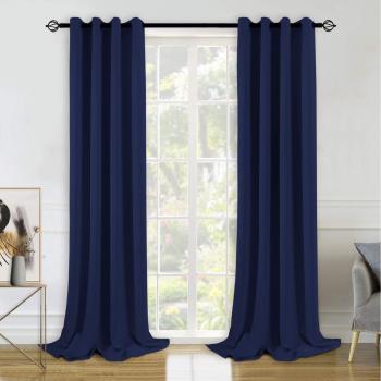 BGment Marineblau Vorhang für Sichtschutz & Wärmeisolierung (2 Stück)