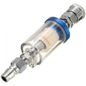 Filtre à air & huile auto 1× – Régulateur spray en ligne avec jauge de pression