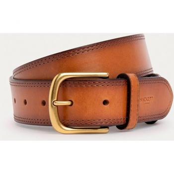 Hackett Cinturón de Piel Marrón Brush – Modelo Hombre