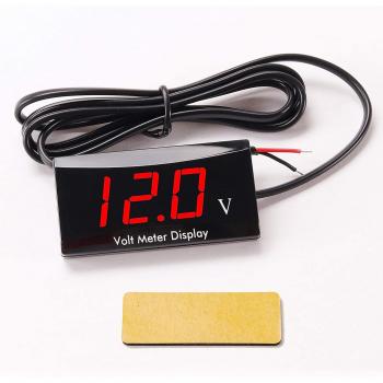 Digitales Voltmeter-Anzeigetableau für Autos und Motorräder, 12V, Verpolungsschutz, LED mit 5 Farboptionen