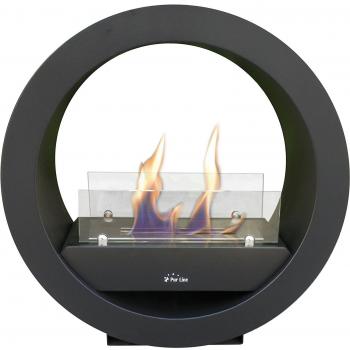 Purline Urano Biochimenea de Suelo 2kW Acero/Negro