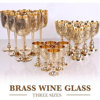 Copper Engraved Flower Pattern Chalice