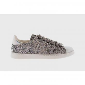 Scarpe da donna Victoria Tennis Specchio Lucido Glitter Silver EU 40