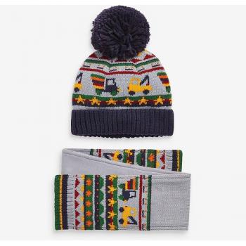 Acrylic Knit Kids Beanie and Scarf Set