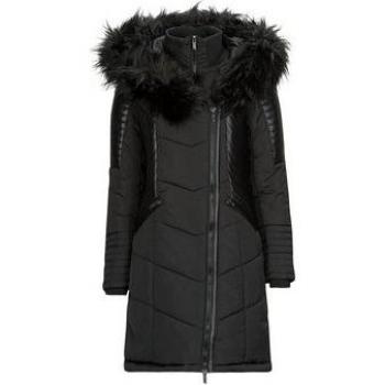 Only Shaped Fit Steppmantel mit Kunstfellbesatz Modell 'NEWLINETTE' in Black, Größe S