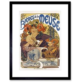 Meuse River Brew Scene – 9x7 Inch Paris Print, Framed