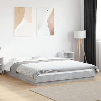 VidaXL King Size Bed Frame Concrete Grey 150x200 cm without Mattress