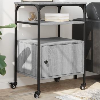 Grey Sonoma 3-Tier Printer Stand 50x40x76 cm Engineered Wood