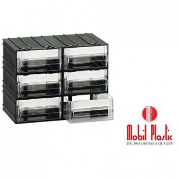 Serie T *TC* Mobil Plastic: Cassettiera Nero Trasparente