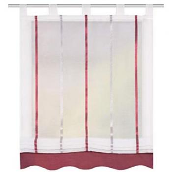 Raffrollo HEINE HOME Raffrollos Gr. 140cm, Schlaufen, 80cm, rot (bordeaux)