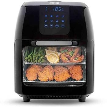 Friggitrice ad aria calda SOGO 1800 W 10 litri Nero