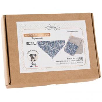 Pack Joy Pet – Bandana & Essuie‑pattes Bleu, Version Débutant