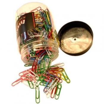 ValueX Paperclip Large Plain 32mm Assorted Colours Pack 500