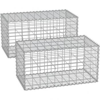 Gabionenkorb für Gartenhochbeete – 2 Stück, Metall
