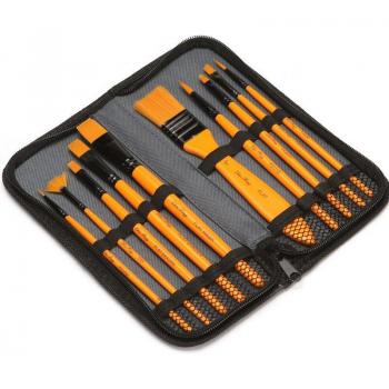 Set Artístico Joven 10 Pinceles + Transportador