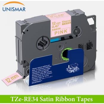 Ruban compatible Brother P-Touch 12mm or sur rose TZe-231