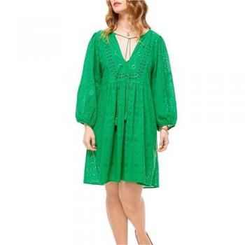 Elle Green Embroidery Anglaise Beach Dress – Large