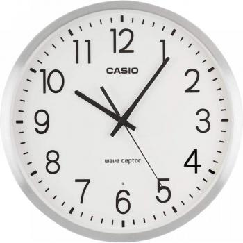 Casio Radio‑Enabled Wall Clock Silver Frame IQ‑2100J‑8JF