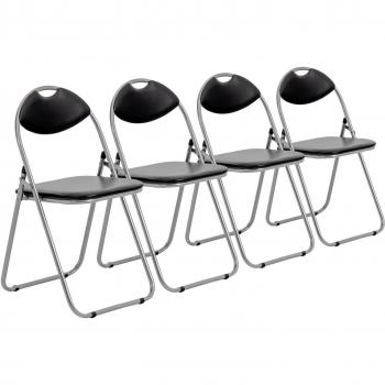 Black Padded Folding Chairs