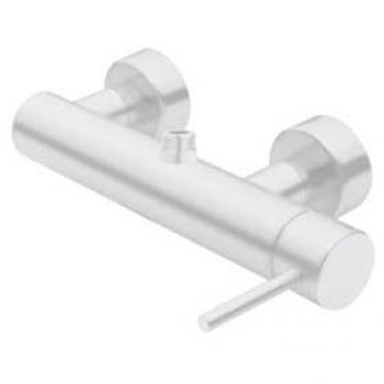 Miscelatore Monocomando Esterno Doccia Bianco Opaco Minimalista per Colonna Mn51