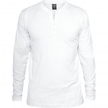Long‑Sleeve Henley Urban White
