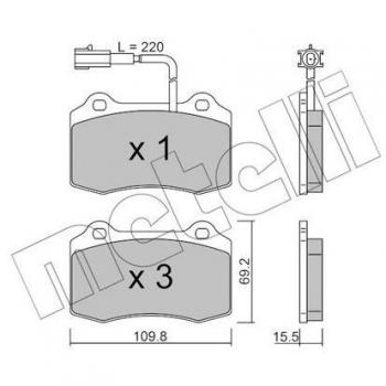 Kit pastiglie freno METELLI 22-0251-7 per MASERATI 980156007