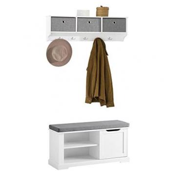 Meuble d'Entrée avec Portemanteau et Banc de Rangement