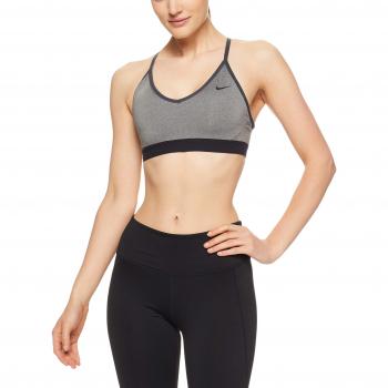Nike Damen Indy Sports Bra, Grau (Carbon Heather/Anthracite/Black), L