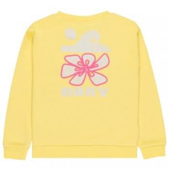 Roxy Pullover für Mädchen – Surf Feeling Brushed, Gelb, Größe 10 (140‑148 cm)