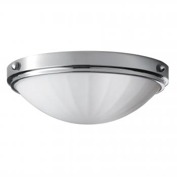 Perry Collection 2 Light Bathroom Flush Ceiling Light Fitting in a Polished Chrome Finish with IP44 Rating and E27 Cap