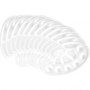 Bandejas de Pintura en Paleta de Plástico (Set de 20) Acuarela Blanco Artesanías