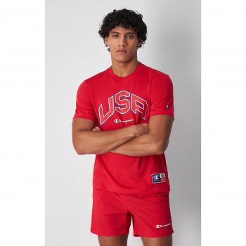 Legacy Retro Sport Red Short Sleeve T-Shirt by Champion – Men’s Crew Neck