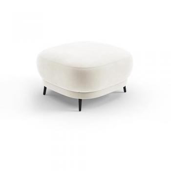 Hocker SIT&MORE, Luxus-Microfaser in beige (elfenbein), B:90cm H:49cm T:90cm
