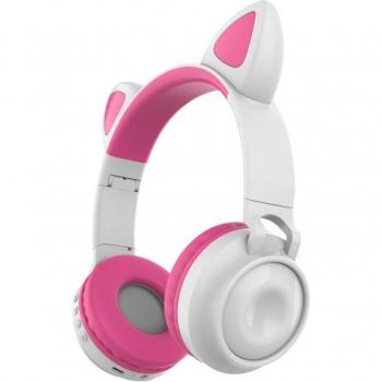 Kids Bluetooth Cat Ear Headphones with Noise Cancelling and LED