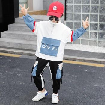 Trendy Boys' Polyester Hoodie and Sweater Set LB190