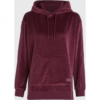 Tommy Hilfiger Women’s Long‑Sleeve Vellour Pullover – Burgundy Red – Size 12