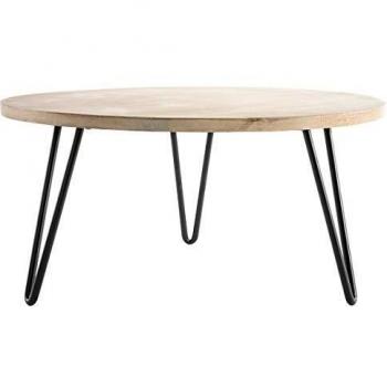 Tavolino basso VIBES 80x40 cm in mango con piedi in metallo