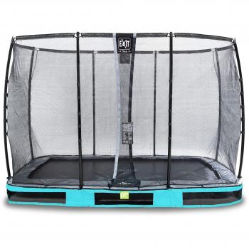 EXIT Outdoor-Inground-Trampolin 214 x 366 cm – Blau, Deluxe-Netz