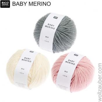 Pelote de laine Baby Merino 25 g – Tendre Brume Rico Design