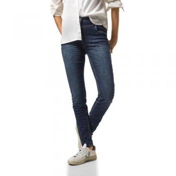 Slim-fit-Jeans CECIL, Damen, Gr. 25, Länge 30, blau (mid blau wash)