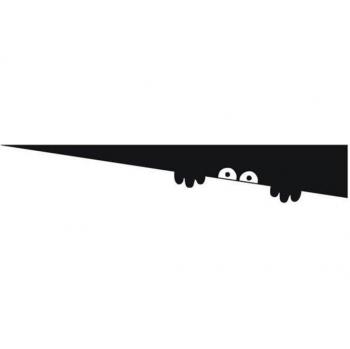 Cartoon Toilet Peeping Sticker