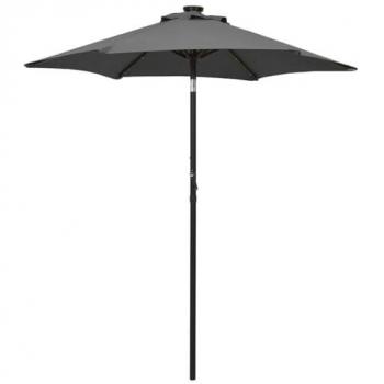 Parasol extérieur à LED, couleur anthracite, 200 × 211 cm, aluminium – 02‑00809