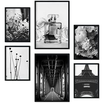 Posters Elegantes de París en Blanco y Negro