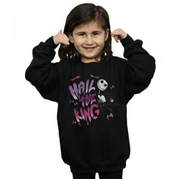 Disney Girls Nightmare Before Christmas Hail The King Sweatshirt Black 12-13 Years
