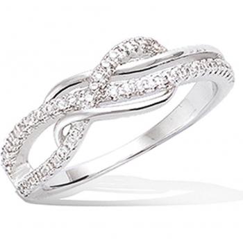 Bague Argent Sissi 6 mm 54 blanco