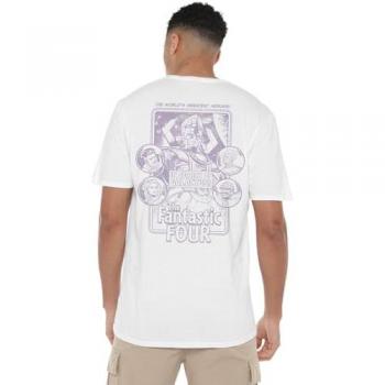Marvel Unisex Fantastic Four vs. Galactus – One-Color Back Design (White)