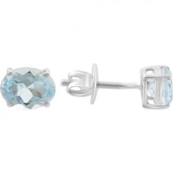 Schlichte Silberohrringe mit 2,64 ct Topas