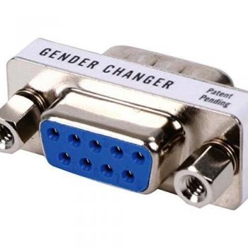 Adaptador de cable D-SUB 9-pines Macho a 9-pines Hembra Plata